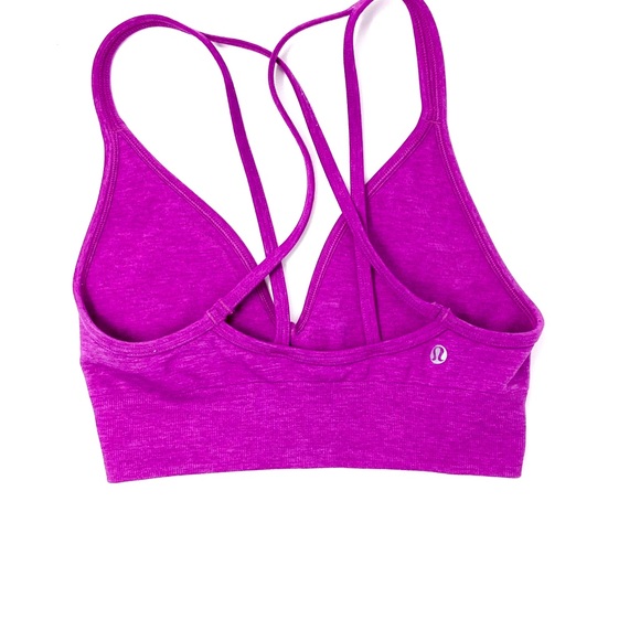 Lululemon Ebb To Street Seamless Bra Magenta 2 - Picture 6 of 6